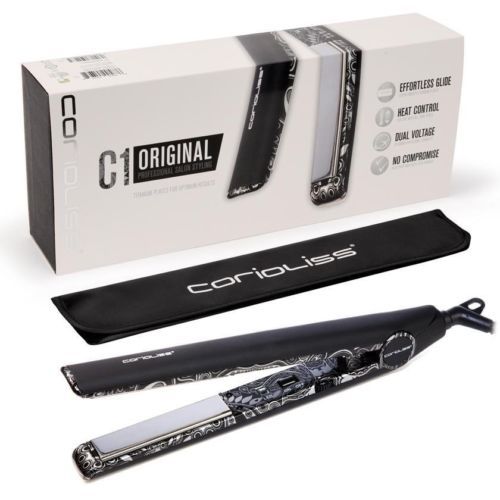 Corioliss C1 Titanium Silver Zebra Flat Iron Hair Straightener