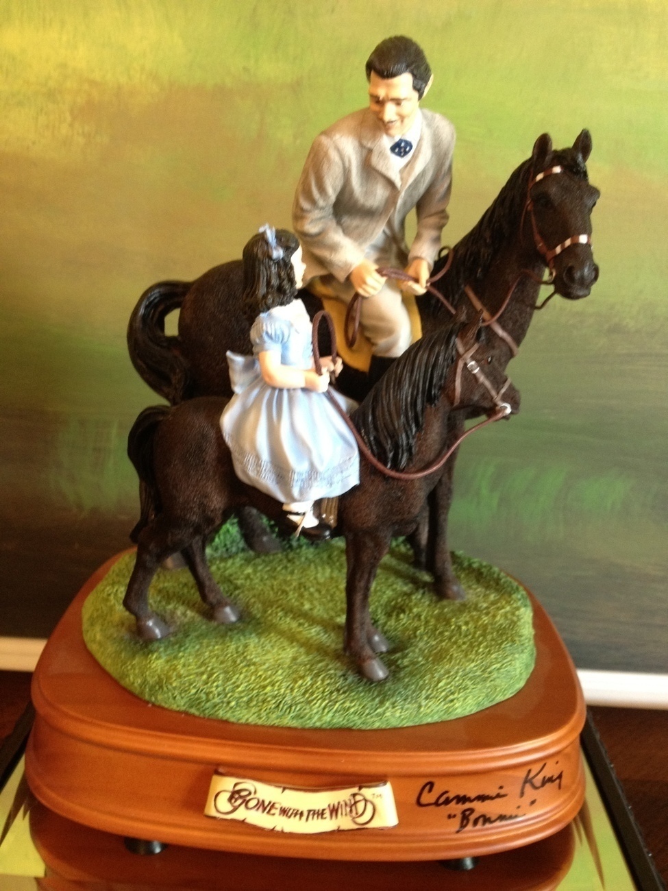 San Francisco Music Box CoSigned Rhett &Bonnie Riding Lesson Gone With