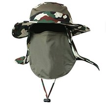 Black Temptation Sun Protection Multifunctional Outdoor Flap Cap with Ma... - $23.93