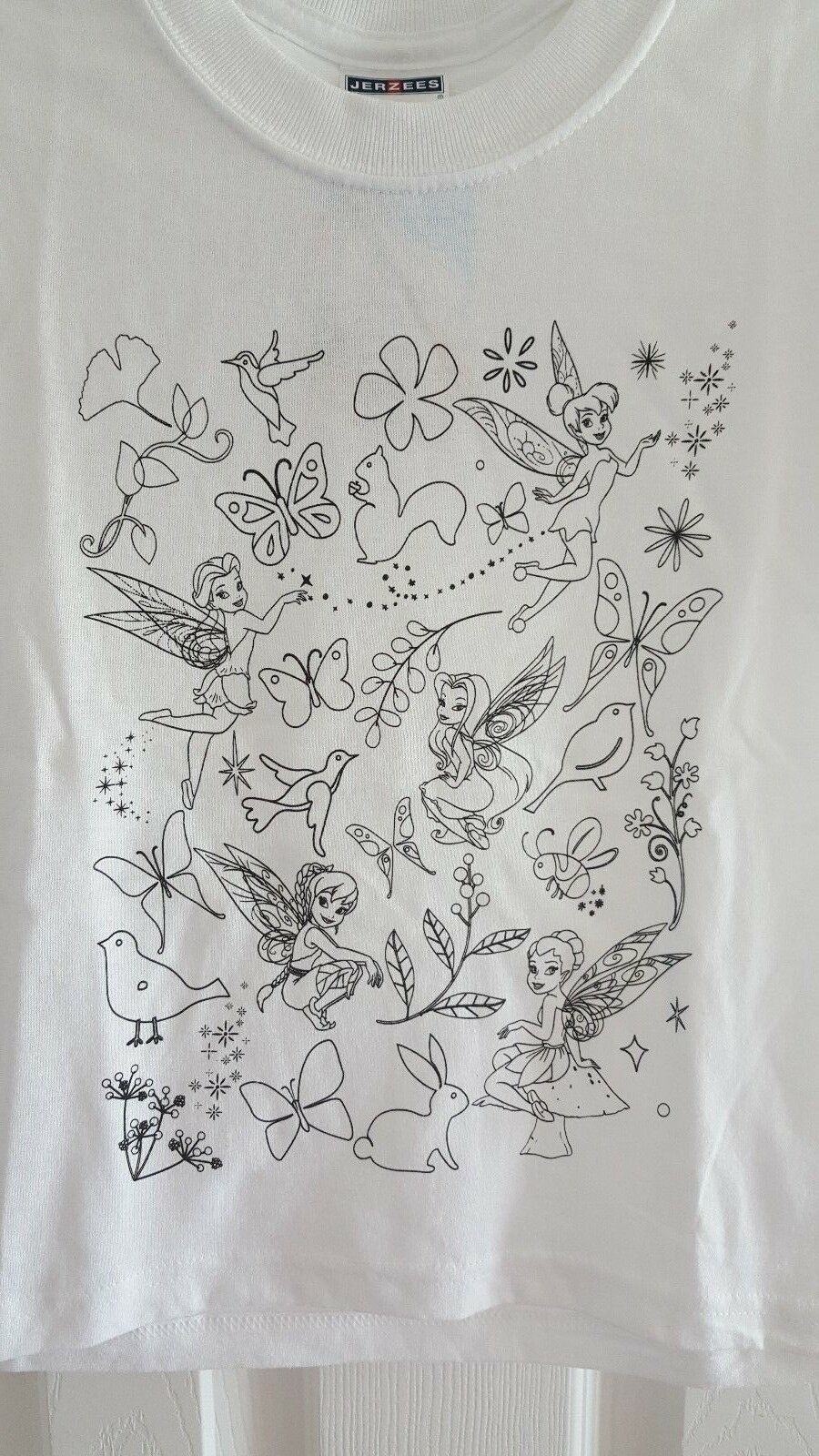 Primary image for DISNEY FAIRIES YOUTH T-SHIRT SIZE SMALL (6-8) ART PROJECT COLOR MARKERS *