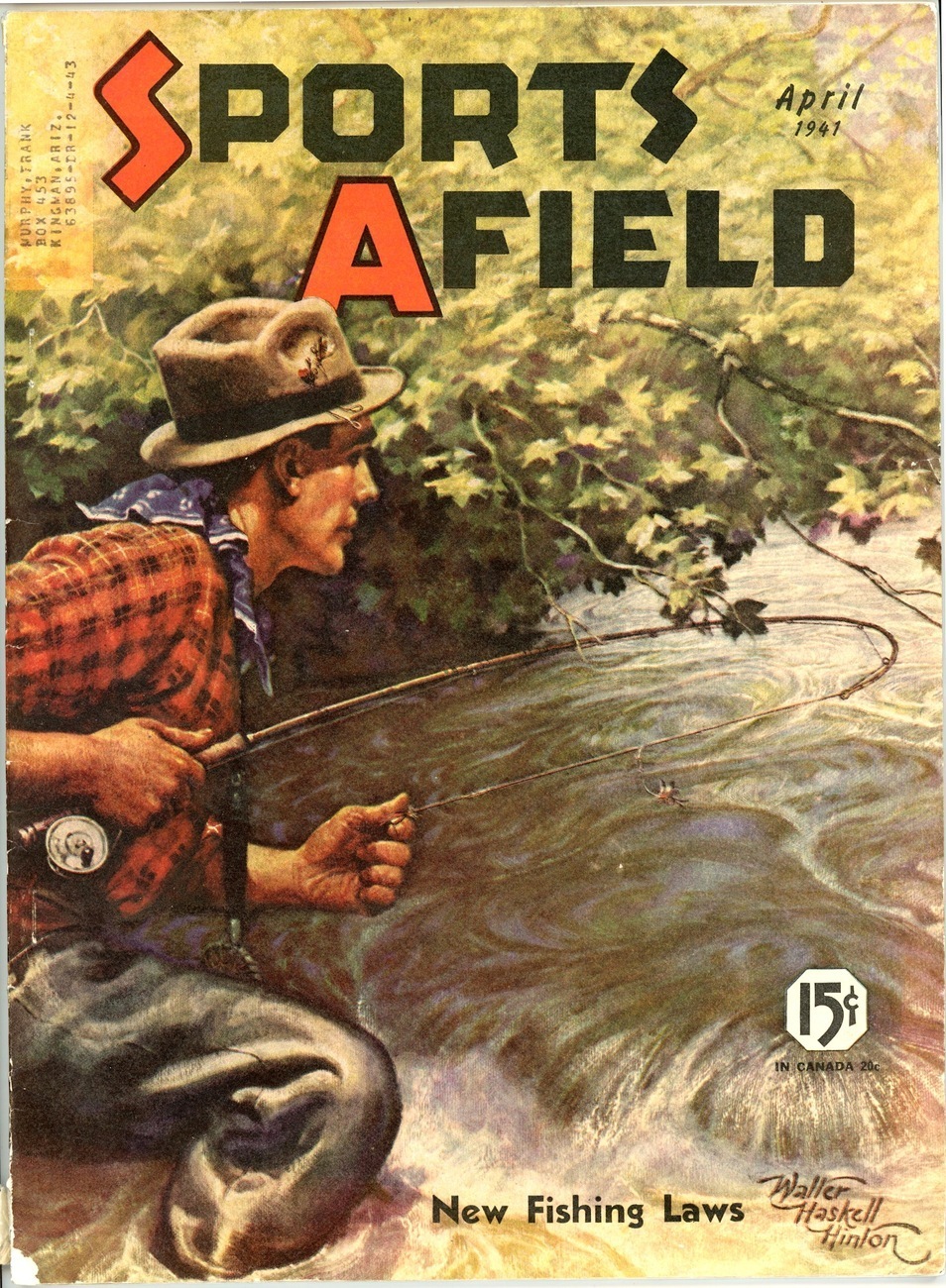 Sports Afield magazine April 1941 sporting collectible hunting fishing ...