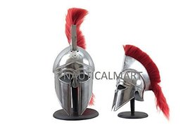 Medieval Greek Roman Centurion Officer Helmet with Red Plume By Nauticalmart