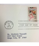 VTG Stamp 1975 First Day Of Issue Merry Christmas Angel Louis Prang Collectible - $6.56