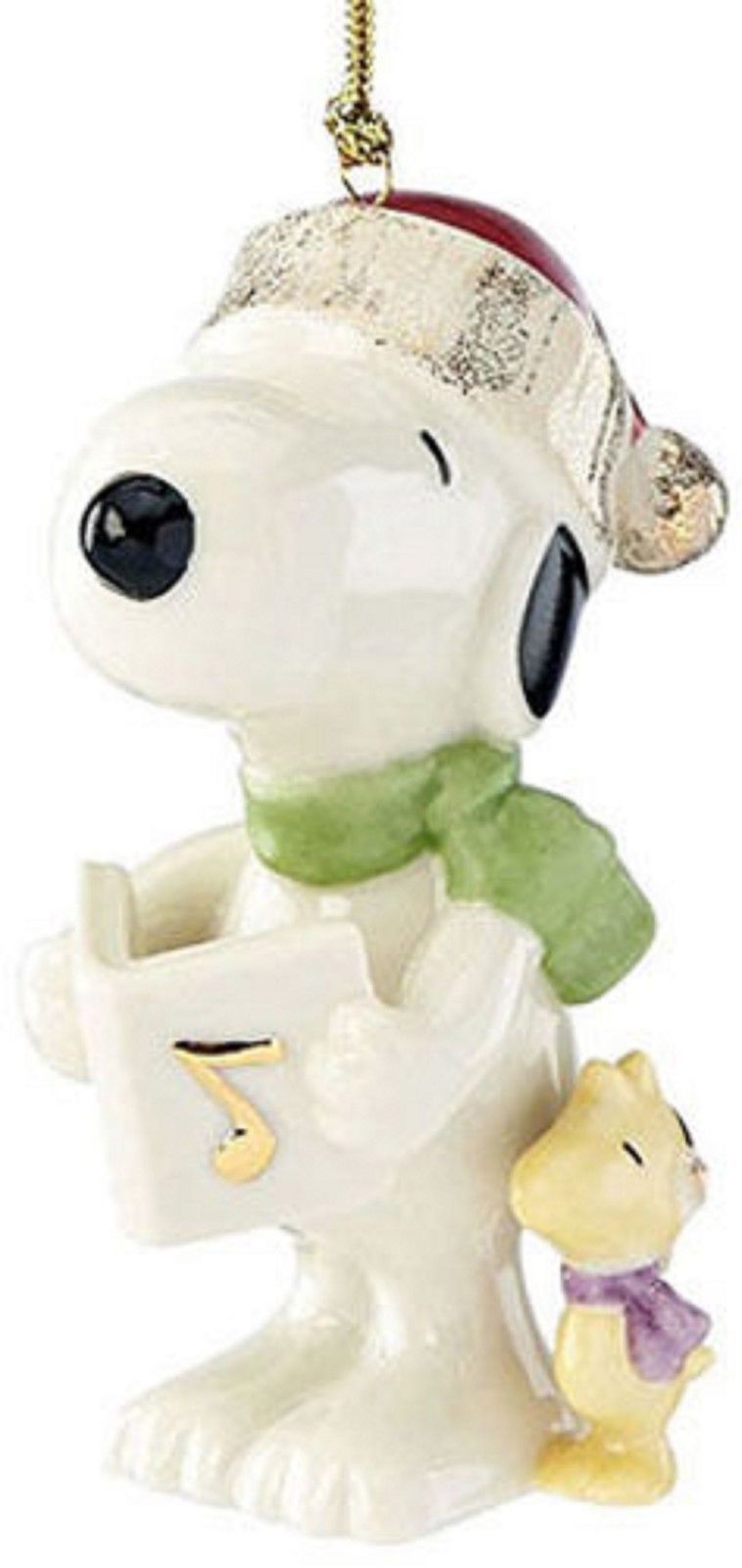 Lenox Peanuts Caroling With Snoopy Figurine Ornament Christmas