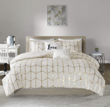 Intelligent Design Raina Ivory/Gold Comforter Set (Twin/Twin XL) - $70.00