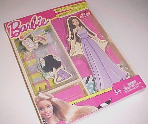 barbie magnetic wooden dress up