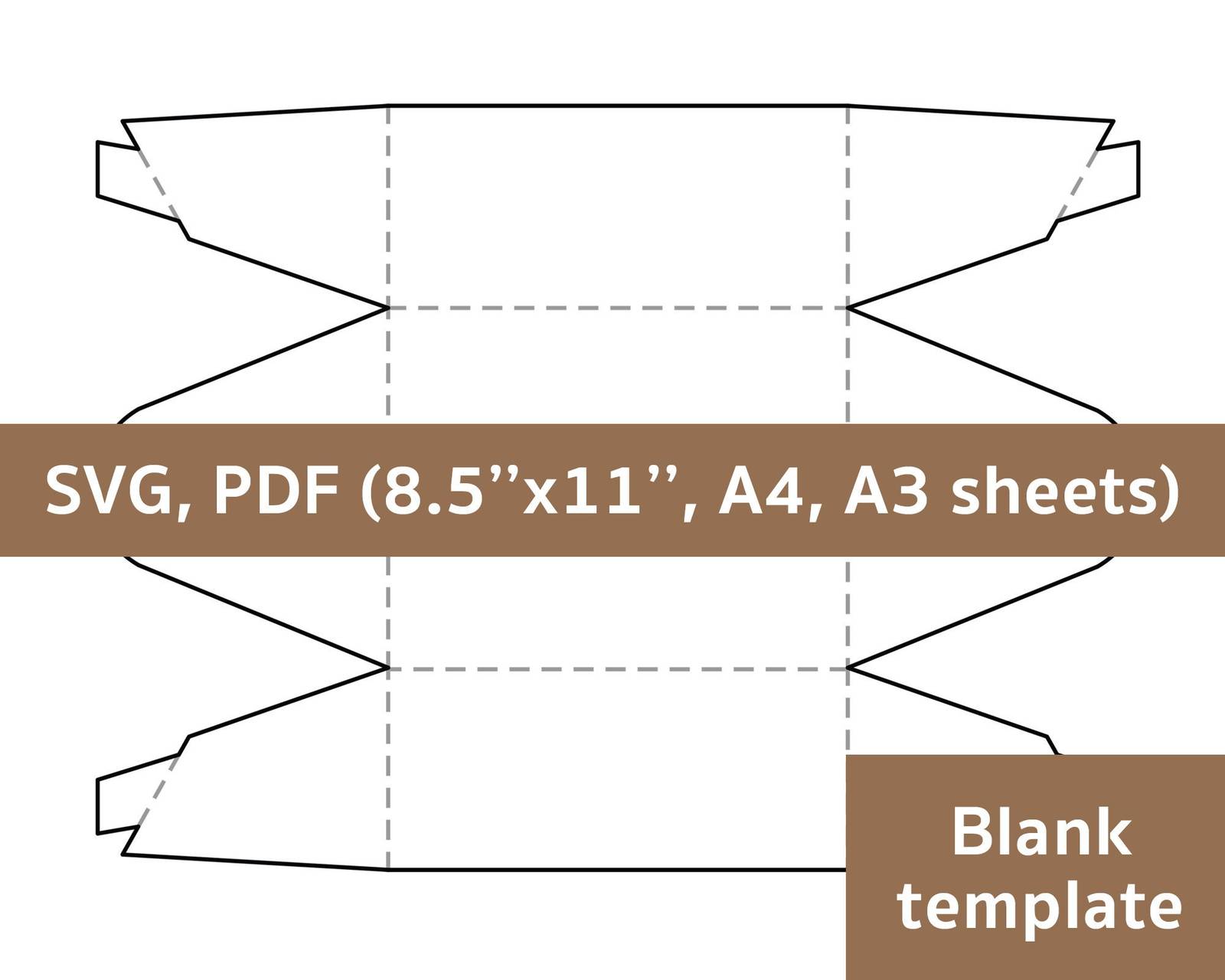 Paper tray template, cookie tray, snack and similar items