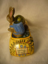Vaillanc/2ourt Folk Art Spring Break Santa in a Car with  Bunny Signed no.18018 image 4