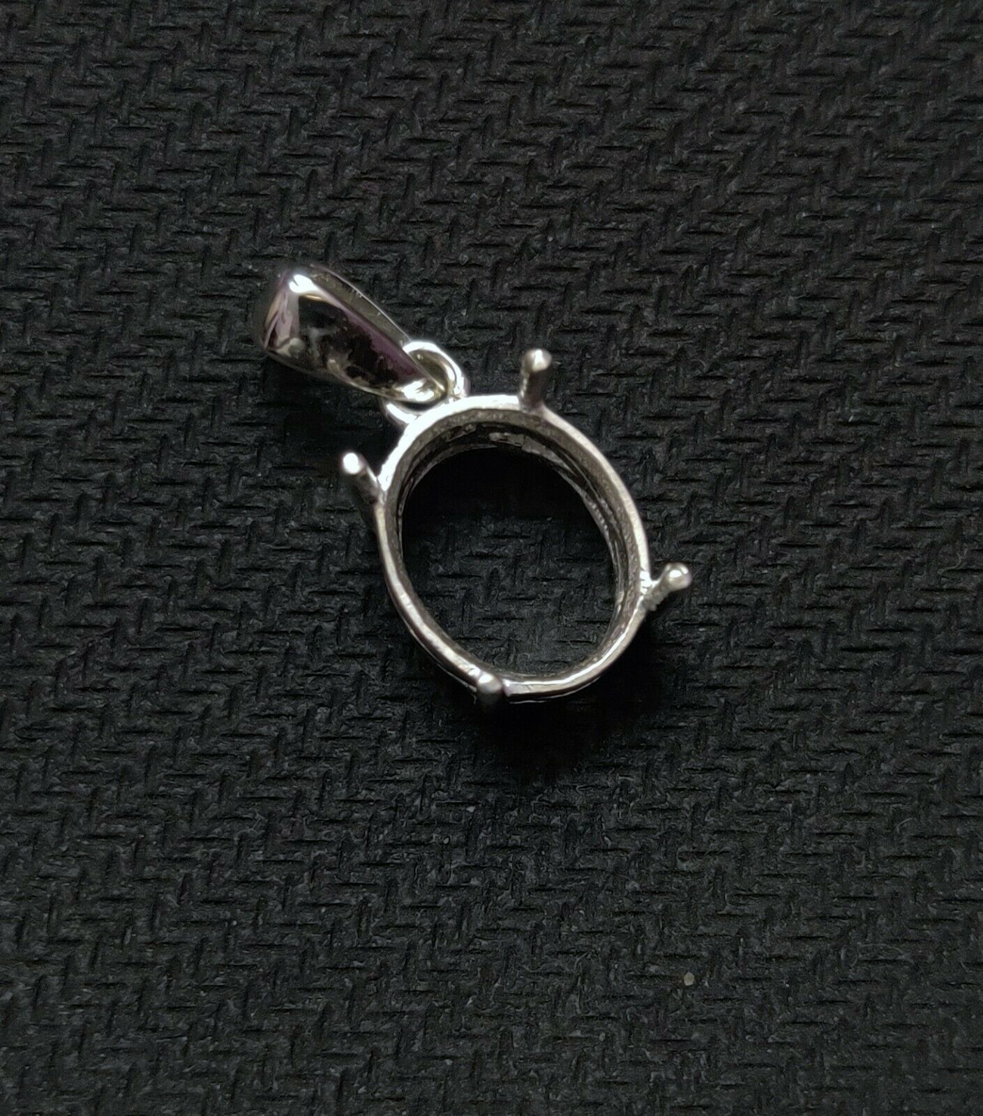 925 Argent Sterling Semi Montage Pendentif 10 X 12 MM Pierre Ovale Taille Solde