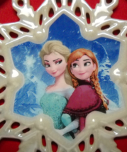 Lenox Christmas Ornament Frozen Disney Showcase Snowflake Elsa Anna Original Box - $10.99