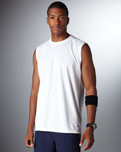 White Large N7117 New Balance Men Ndurance Athletic Muscle T-Shirt