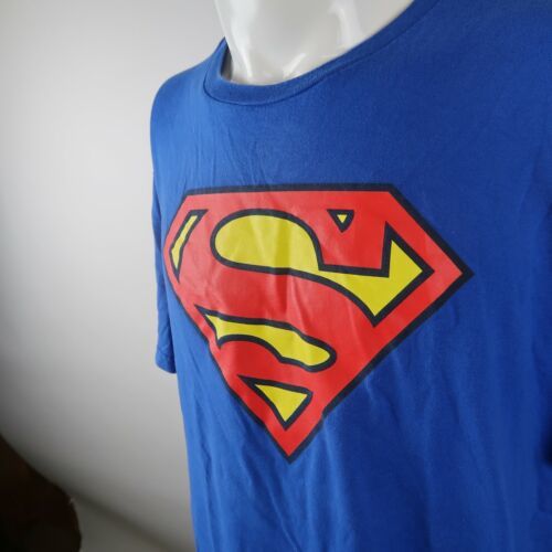 DC Comics Superman Blue Red Crew Neck Superman Logo Graphic T-Shirt ...