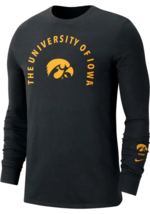 NWT men&#39;s M/medium nike Iowa Hawkeyes seasonal long sleeve tee FTBL - $26.59