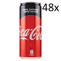 48x Coke Cola Zero Tin Coca without Sugar 330 ML Italian Soft Drink - $46.92