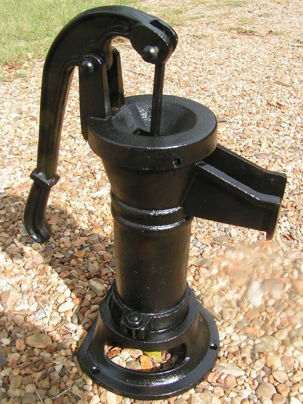 Well Water Hand Pump Cast Iron Garden Black Bzl Reproduction Antiques