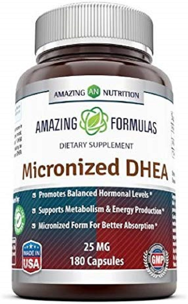 Amazing Formulas Micronized DHEA Dietary Supplement - 25mg (Non-GMO,Gluten Free)