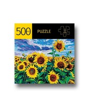 Jigsaw Puzzle 500 pc Sunflower Field 28" x 20" Durable Fit Pieces Leisure Family