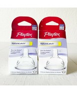 (2) Playtex Baby NATURALATCH “Most Like Mom” Silicone BPA Free 3-6M+ Nip... - $0.99