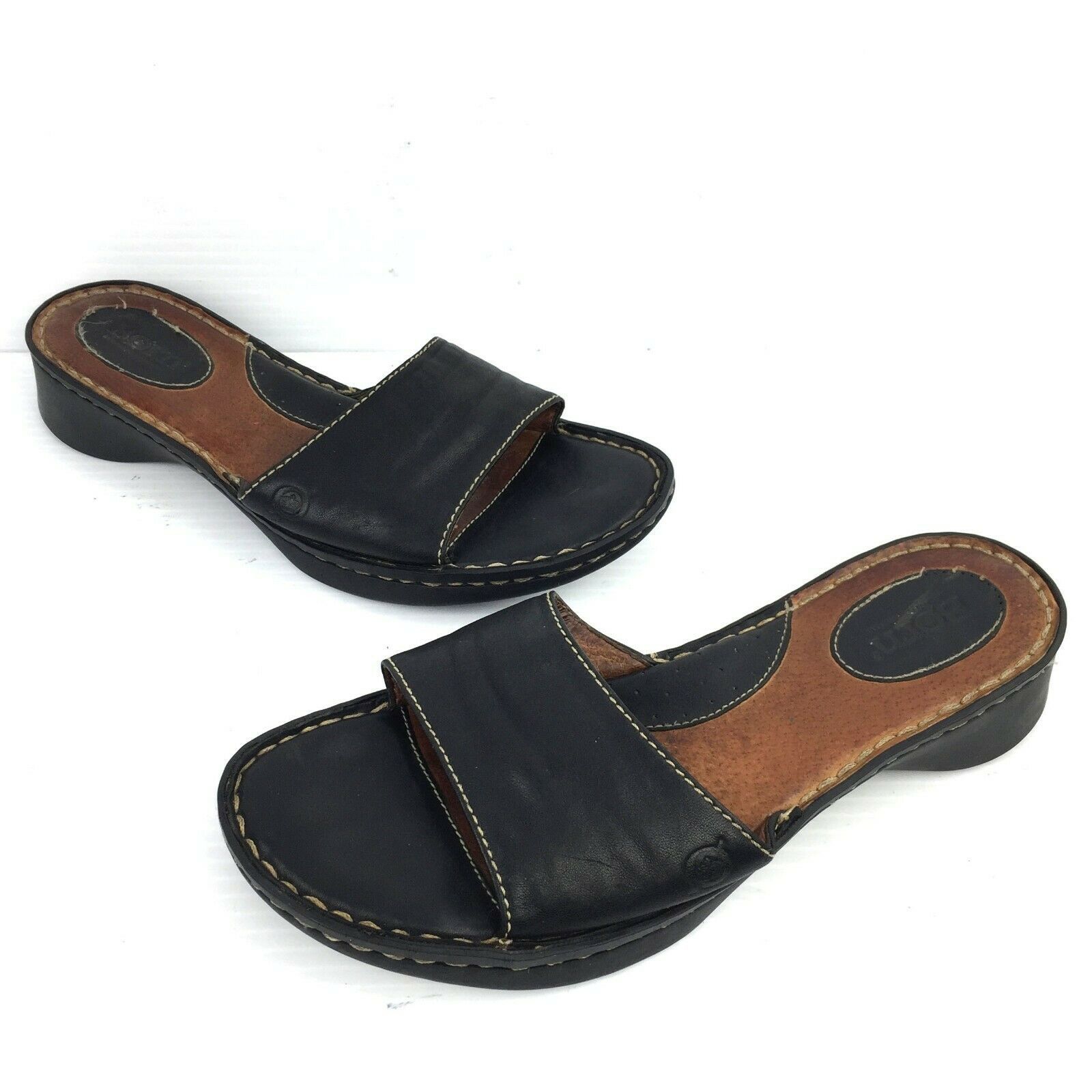 born black sandals size 8
