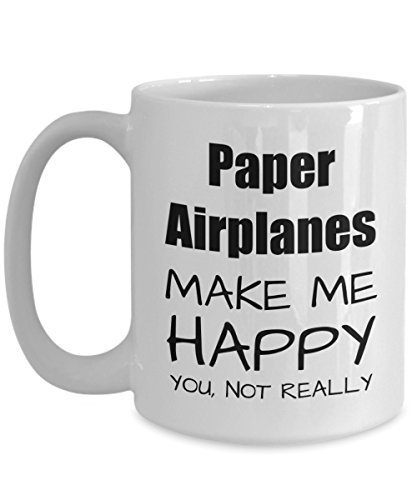 Paper Airplanes Lover Gift, Funny Papers Planes Fan Mug, Hobby Birthday Gift Ide
