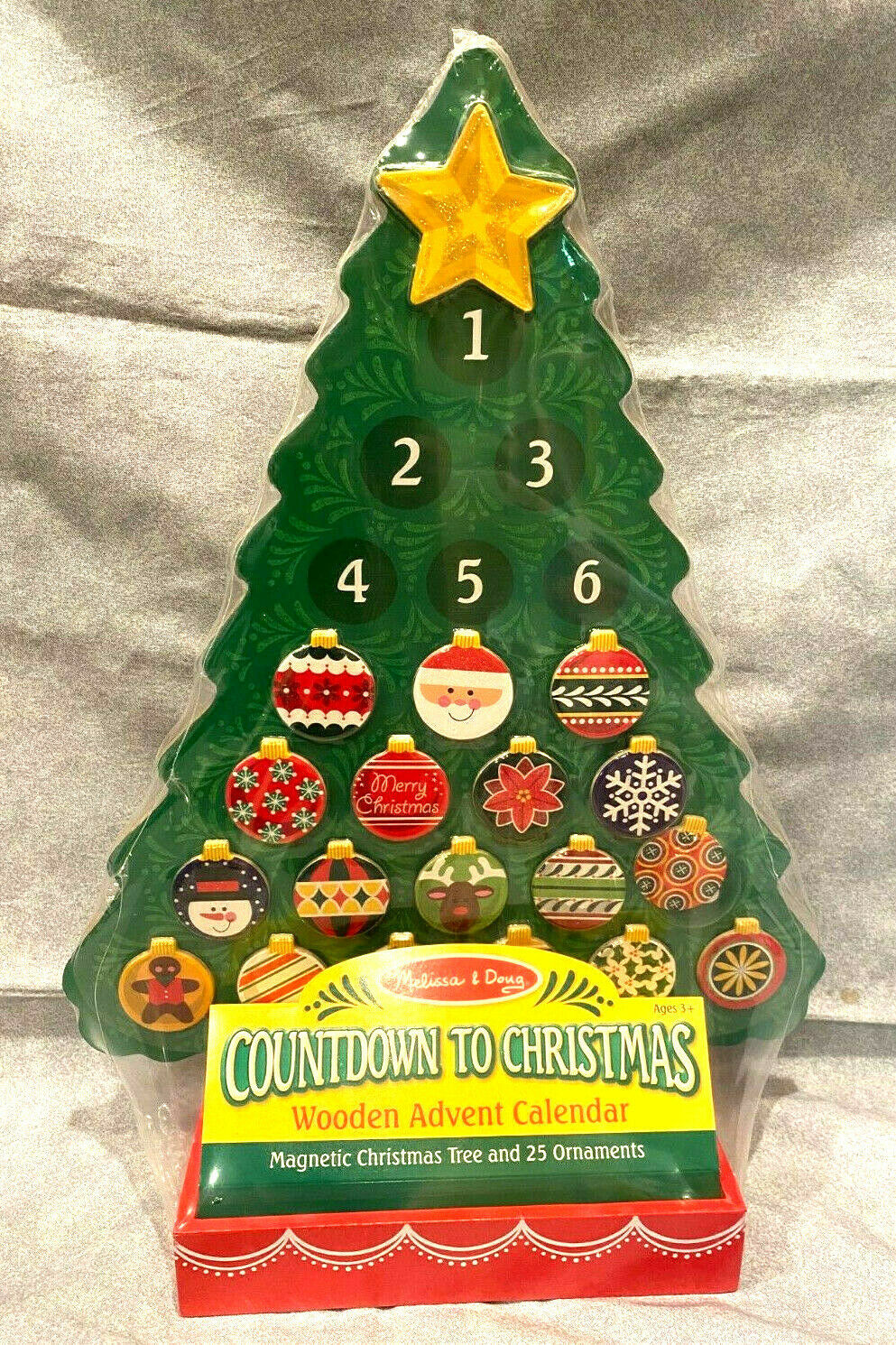 Melissa & Doug Countdown to Christmas Wooden Advent Calendar Magnetic Brand New
