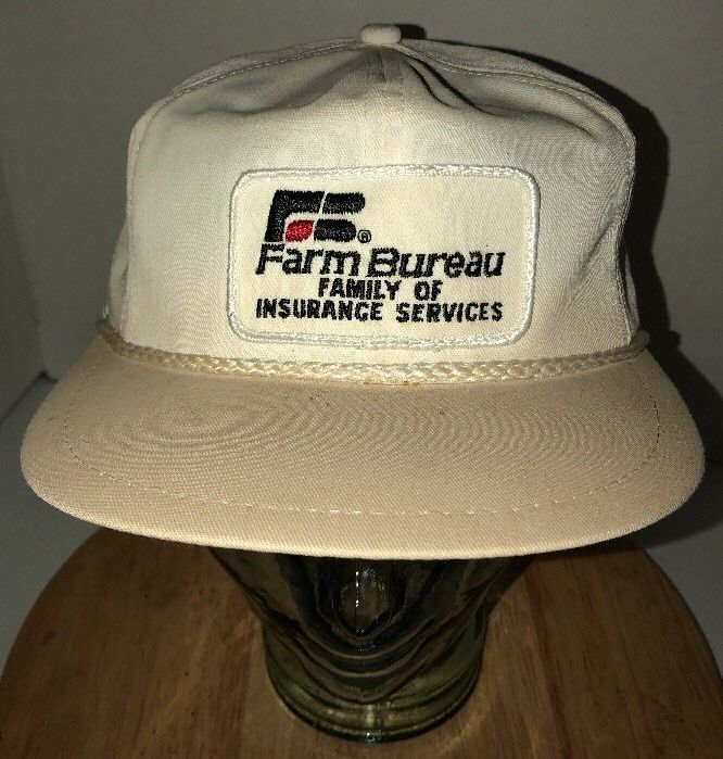 Vintage Farm Bureau Insurance 90s Usa K-brand Family Services Hat Cap 