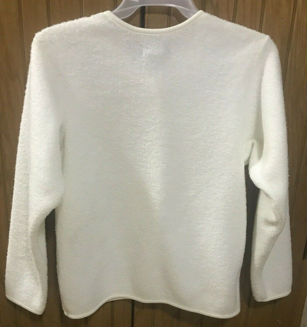 Salon Studio by Haband, Women's Off White Fleece Top US Size Small - Tops