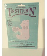 Needleform&#39;s Tin-Stitchin&#39; Counted Cross Stitch 14 Count Teddy Bear Pattern - $14.99