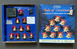 Vintage Mr Christmas Bells of Christmas Musical Lighted Brass Bell &amp; 15 ... - $67.61