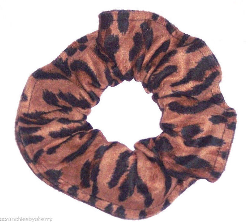 Hair Scrunchie Animal Zebra Tropical Fish Manatees Cheetah Scrunchies by Sherry 