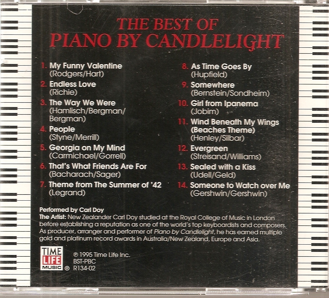 Cd The Best Of Piano By Candlelight Time Life Cds 6844