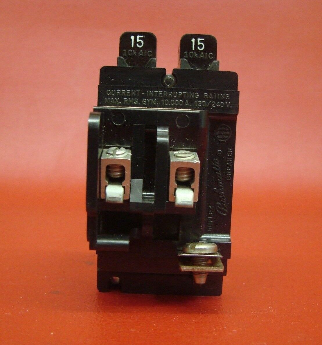 15 Amp PUSHMATIC Duplex Piggyback Twin 15 A Double single Pole BREAKER