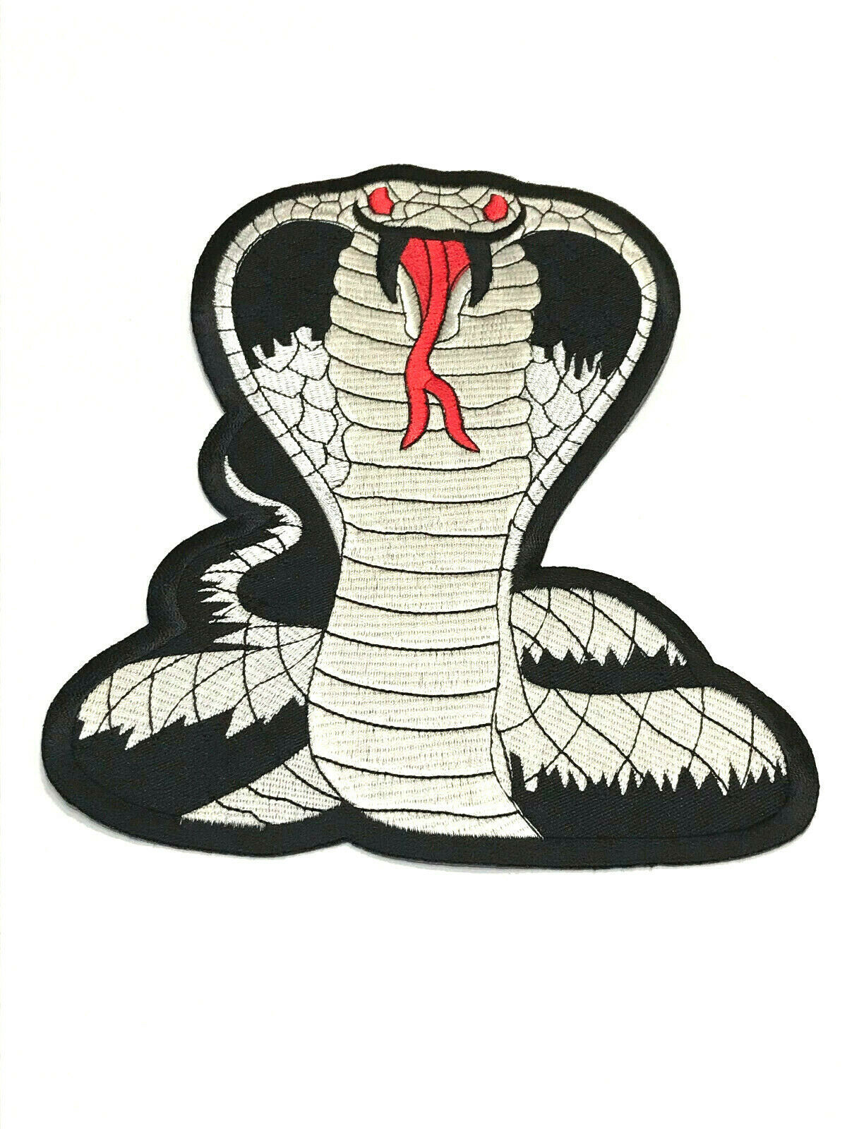 Large Snake King Cobra Biker Embroidered Applique Iron on Big Back ...