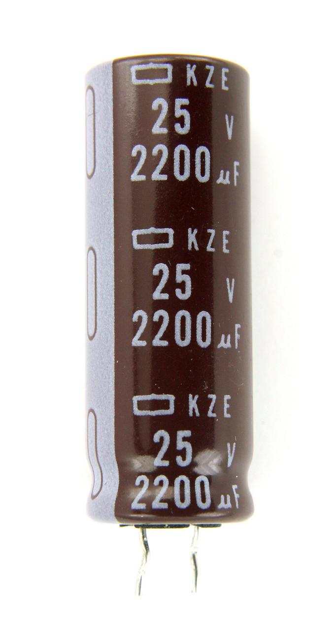 10pcs Nippon Chemi-Con KZE 2200uF 25v 105c  Radial Electrolytic Capacitor NCC