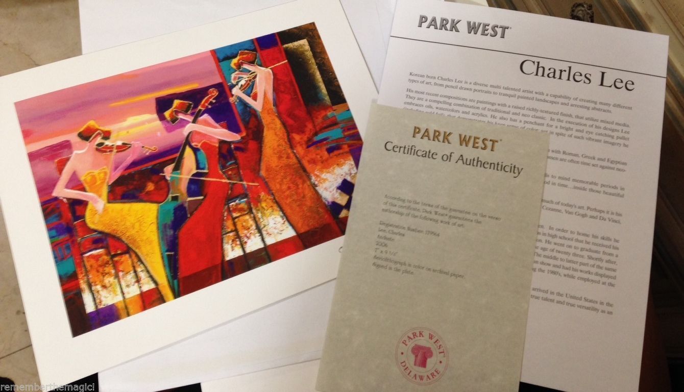 ANDANTE by CHARLES LEE SIGNED SERIOLITHOGRAPH w/ COA PARK WEST GALLERY