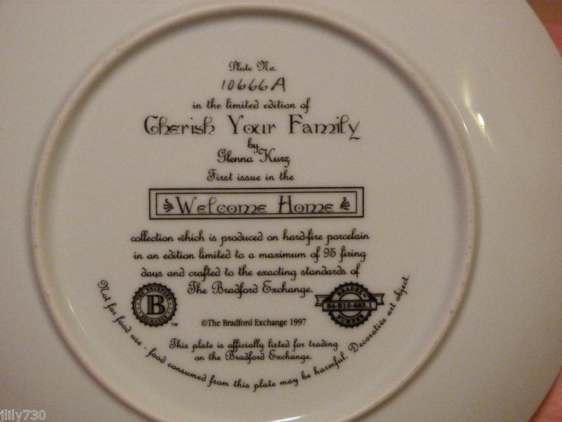 Cherish Your Family Home Collector Plate Bradford Exchange