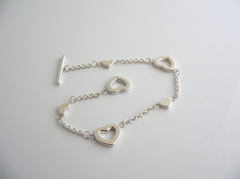 Tiffany &amp; Co Heart Bracelet Link Toggle Bangle Chain Gift Love T and Co ... - $268.00