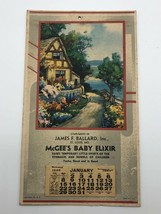 Antique 1940 Advertisement Calendar McGee&#39;s Baby Elixir James Ballard Ba... - $60.00