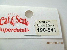 Cal Scale # 190-541 F Unit Lift Rings Pack of 20 HO-Scale image 2