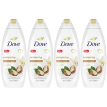 4-New Dove Body Wash for Dry Skin Shea Butter with Warm Vanilla Cleanser That Ef - $65.99
