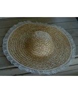 Pretty, Hand Decorated Ladies Straw Hat, VERY GOOD CONDITION - $17.81