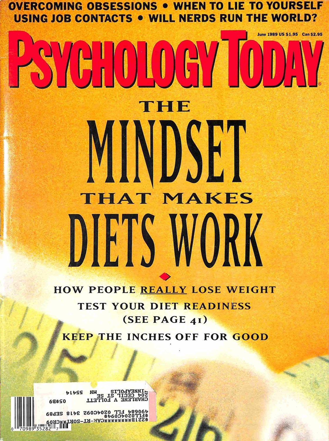 Psychology Today, June 1989 Magazines