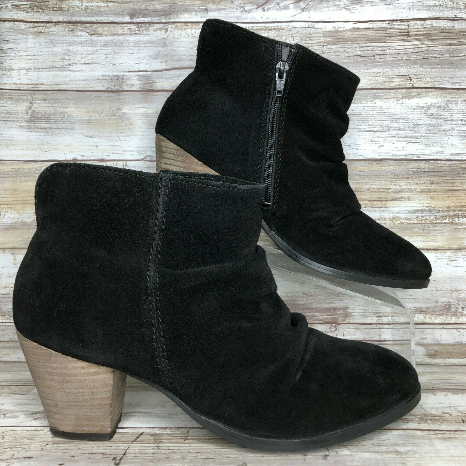 skechers black suede ankle boots