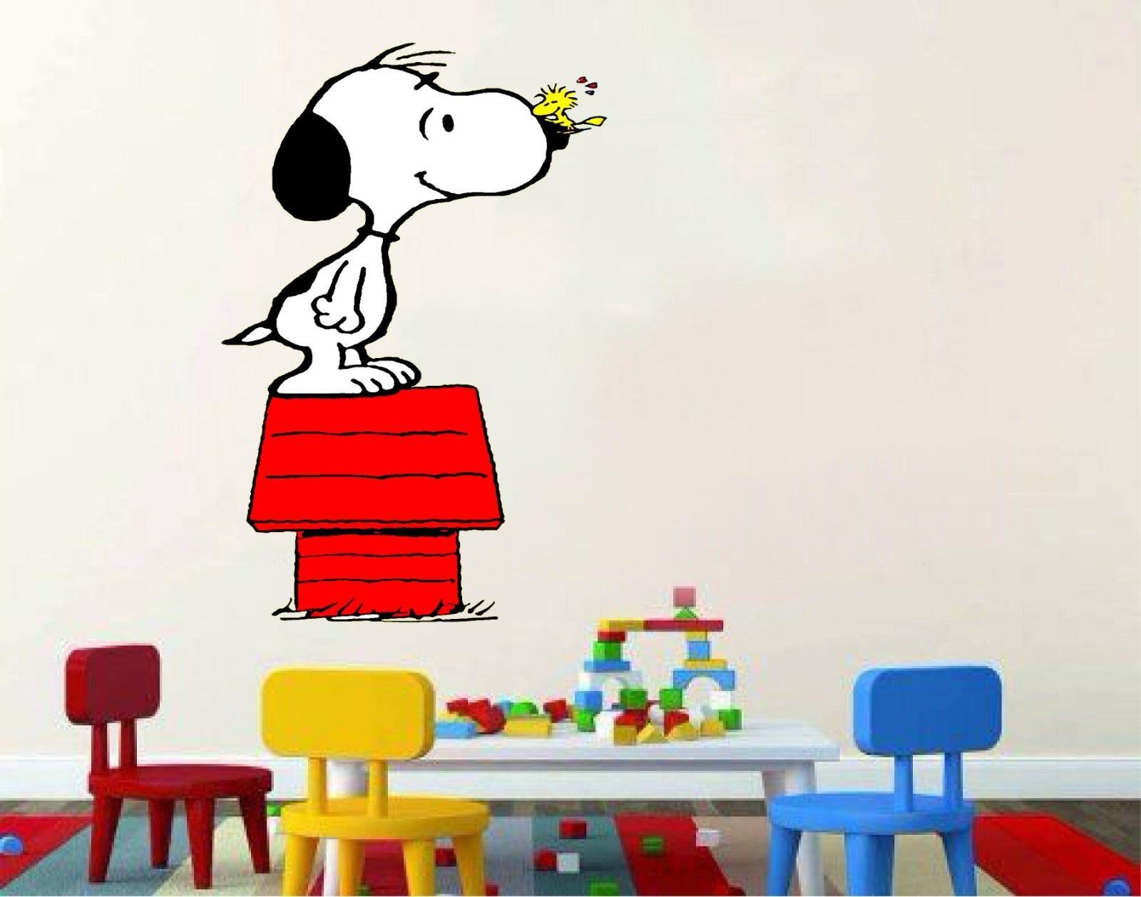 Snoopy Charlie brown Woodstock 3D Window View Decal Graphic WALL ...