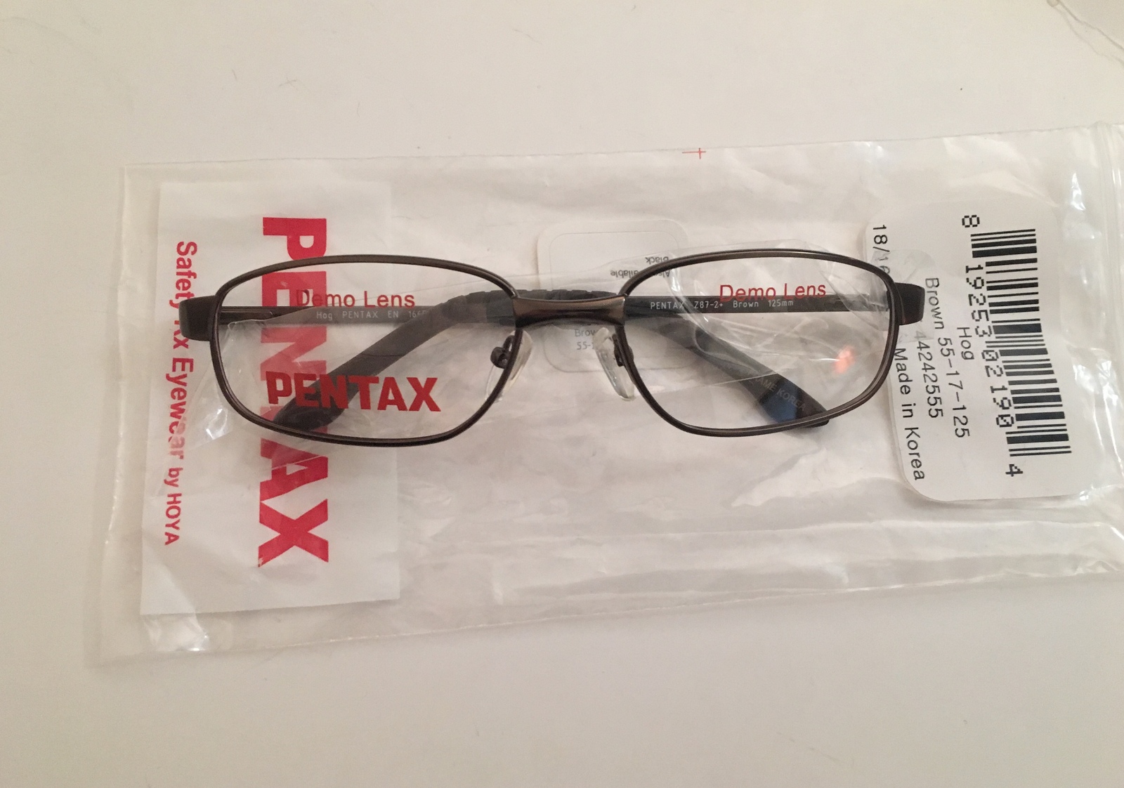 3M Pentax Hoya Hog Safety Glasses Eyeglass Frames 55-17-125 Brown ...