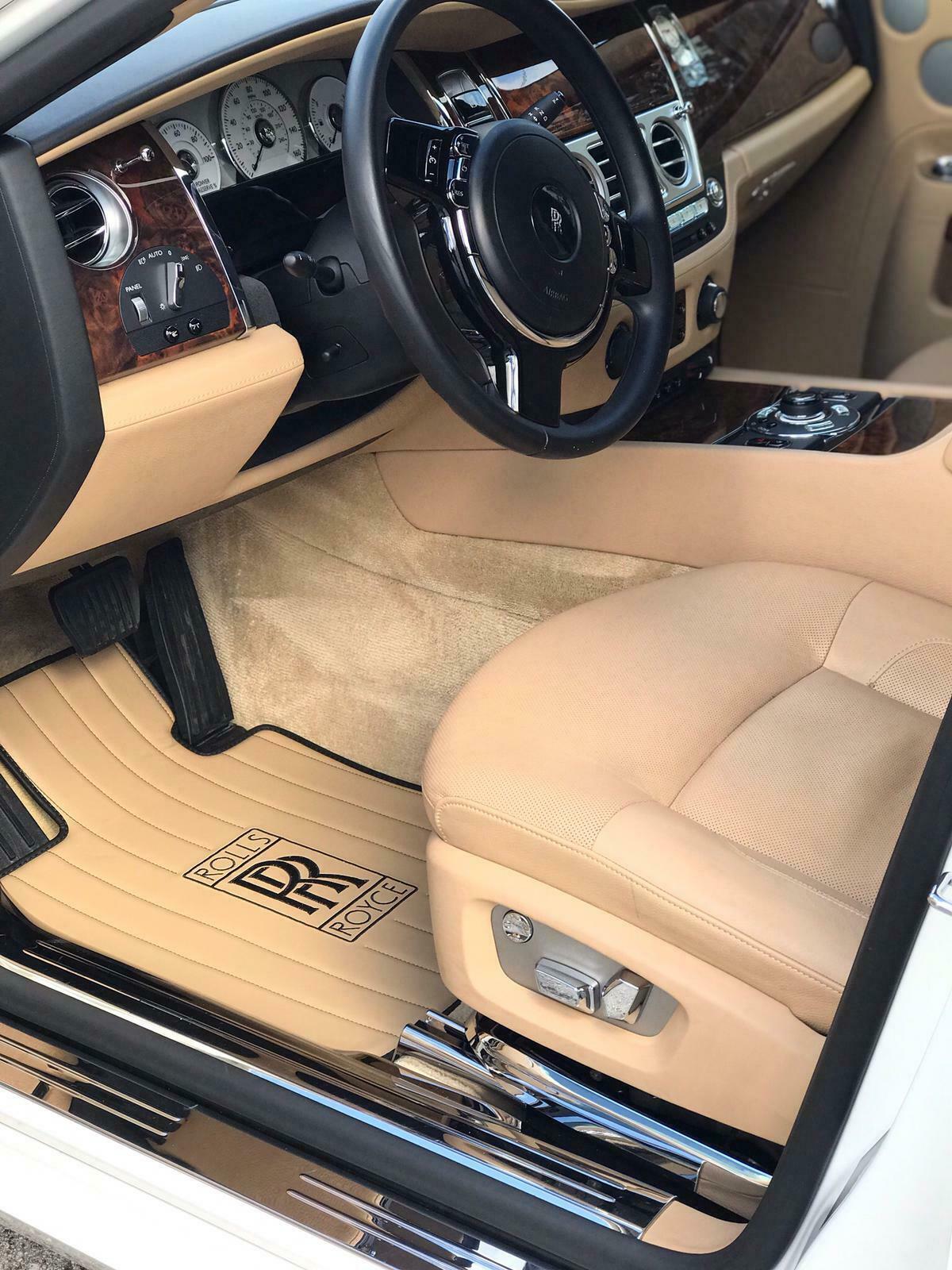 ROLLS ROYCE WRAITH, PHANTOM, ECO LEATHER FLOOR MATS 2014 2015 2016 2017