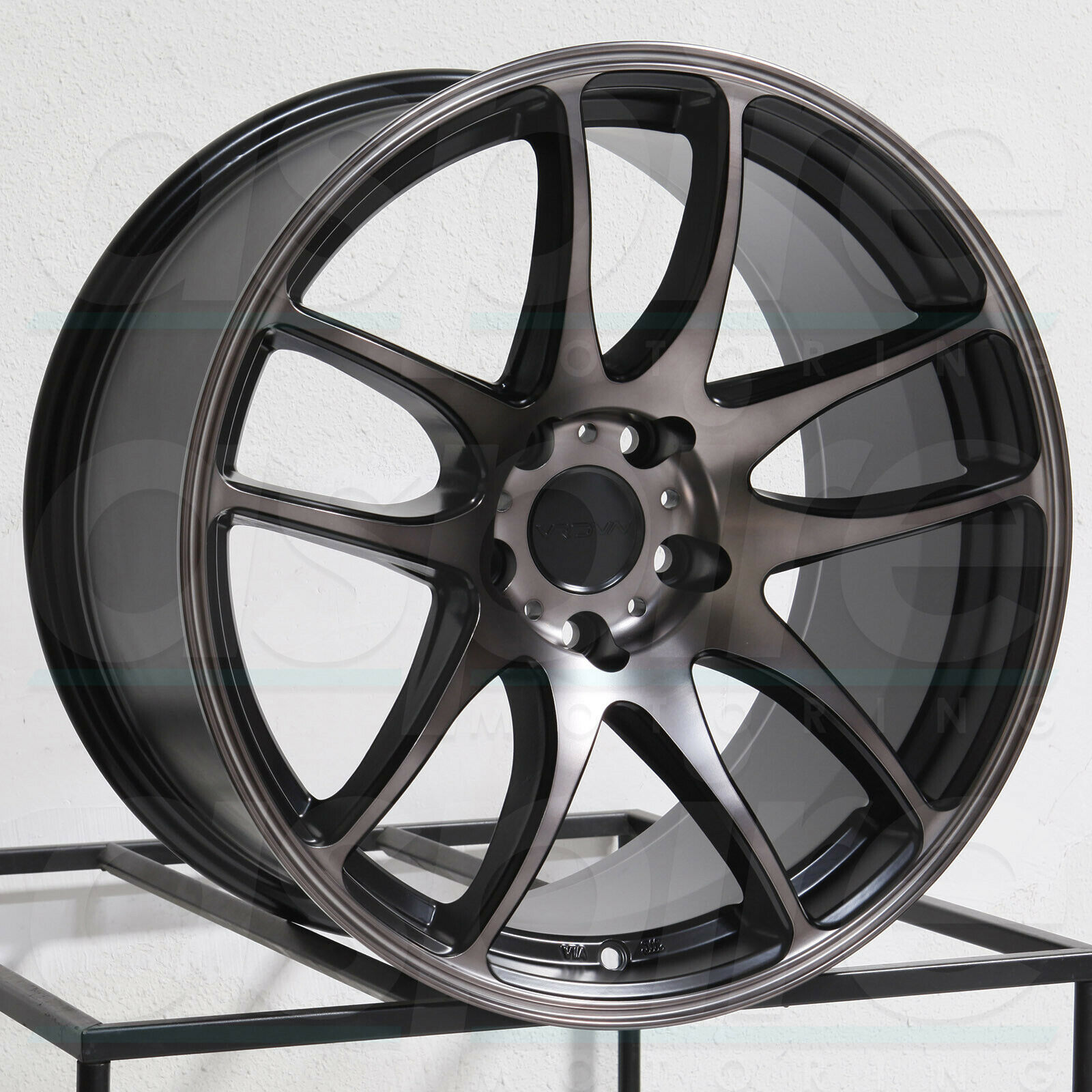 18x9.5 Vordoven Forme 9 5x114.3 35 Black Clear Black Wheels Rims Set(4 ...