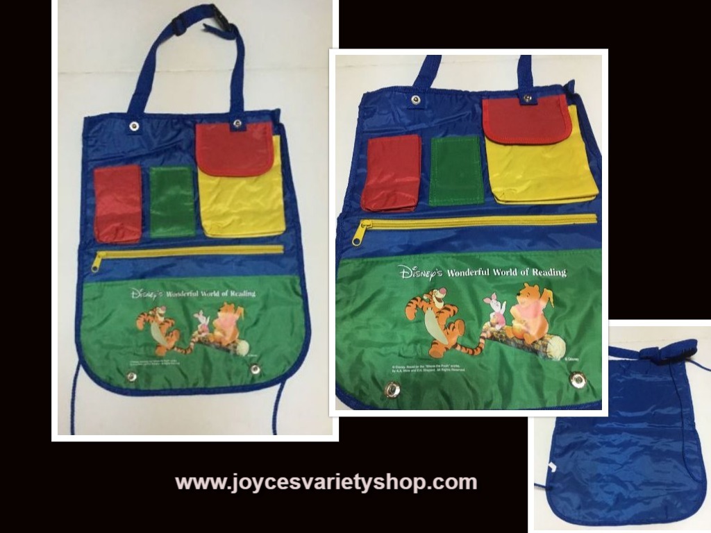 Primary image for Kid's Coloring & Reading Apron Carry Bag Winnie The Pooh Many Pockets 