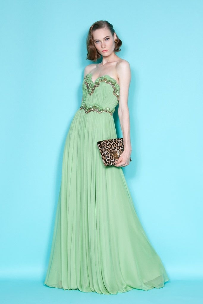 green marchesa gown