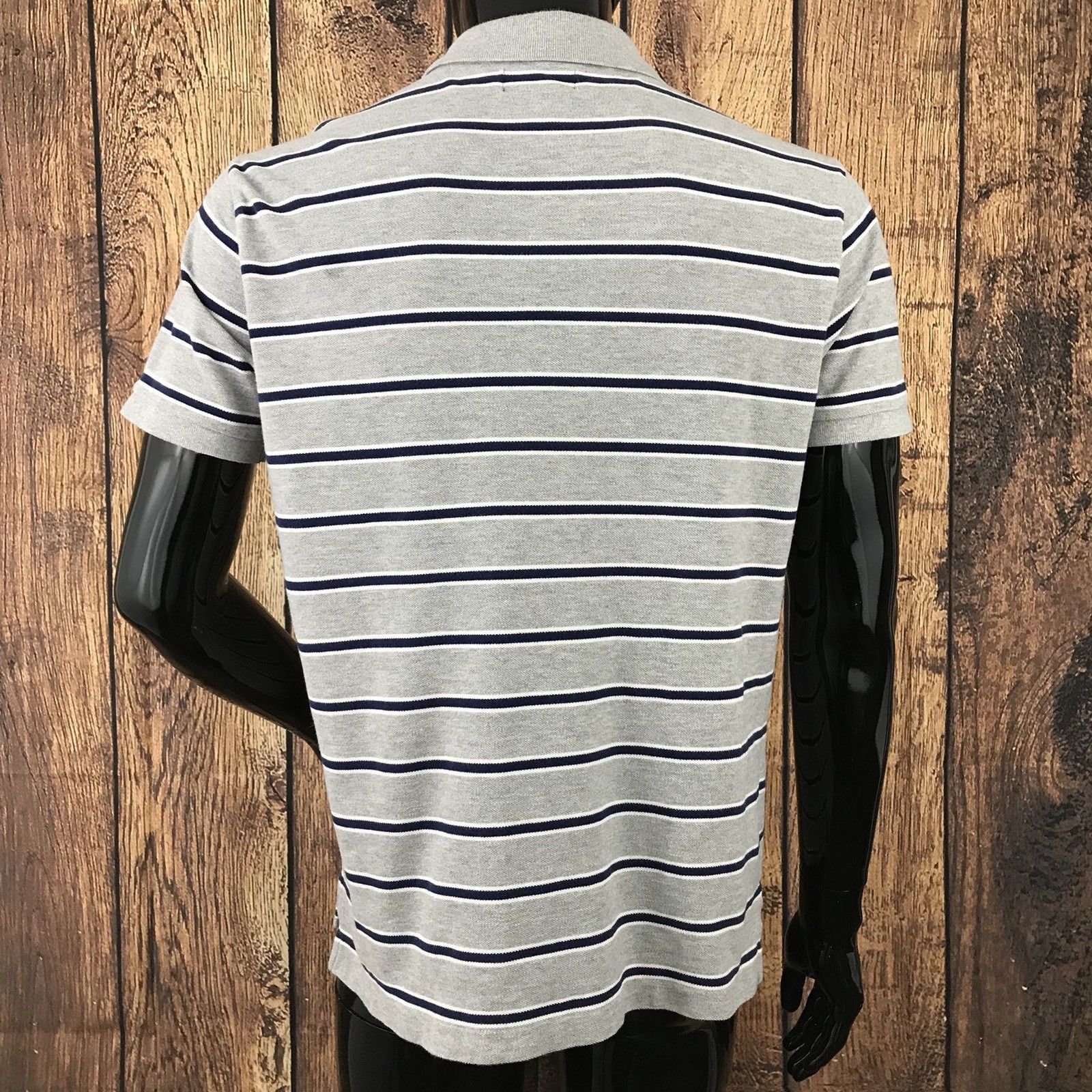 Polo Ralph Lauren Boys L Gray Striped Short Sleeve Casual Shirt - Tops ...